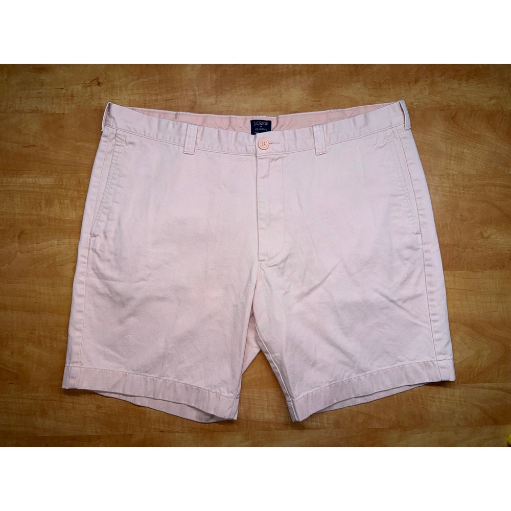 J.Crew Gramercy Mens 38 Pink Cotton Chino Shorts 9 Inch Inseam Pastel Summer